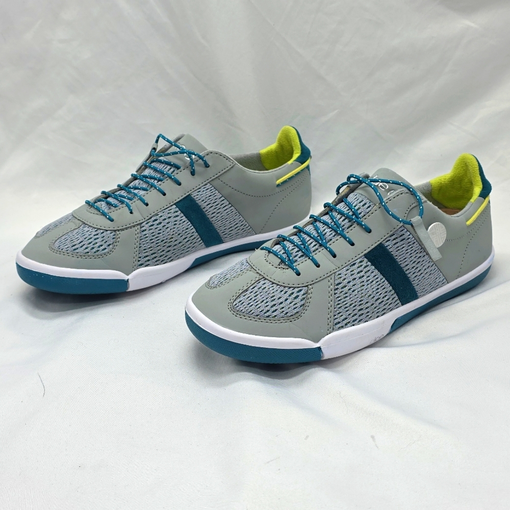 Plae Butler Nexus Unisex Womens 8/Mens 6.5 Gray and Teal Sneakers guc Good Soles